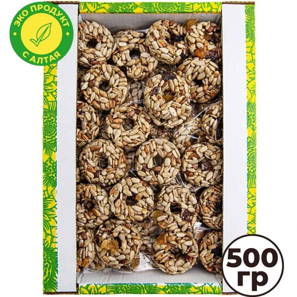  Козинаки из подсолнечника с медом и сухофруктами "Зачетные" 500г в Светлограде