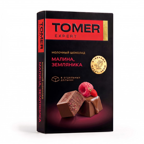 №2 Фабрика Томер   Молочный шоколад Малина-Земляника, 90г  в Светлограде
