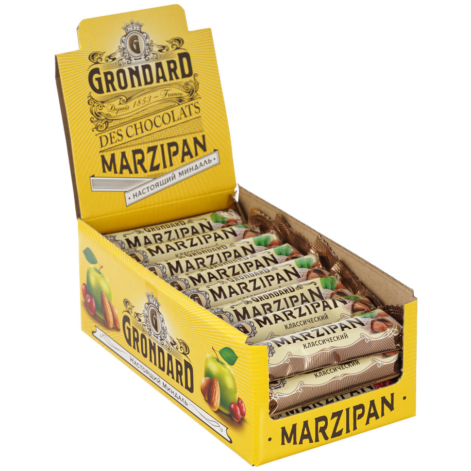  TM Grondard     (9389) Батончики глазированные Марципановые Классика, (24шт по 50г)      в Светлограде