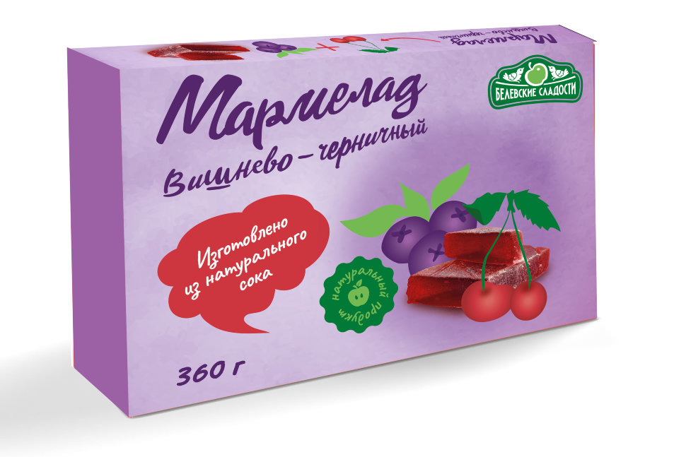  Мармелад  "Вишнево-черничный" белевский 360г   в Светлограде