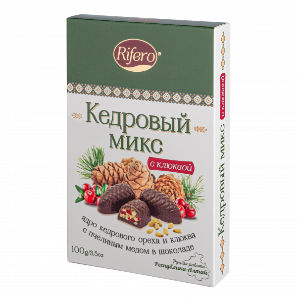 №1 Риф и ко Конфеты "Кедровый микс КЛЮКВА" 100г     в Светлограде