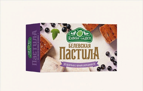 №2 Пастила  200г диетическая с ЧЁРНОЙ Смородиной, НОВЫЙ ФОРМАТ (4*50г)   в Светлограде