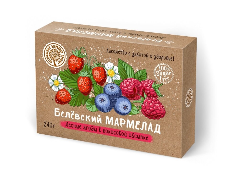  Мармелад белевский на фруктозе 240г "ЛЕСНЫЕ ЯГОДЫ"  в Светлограде