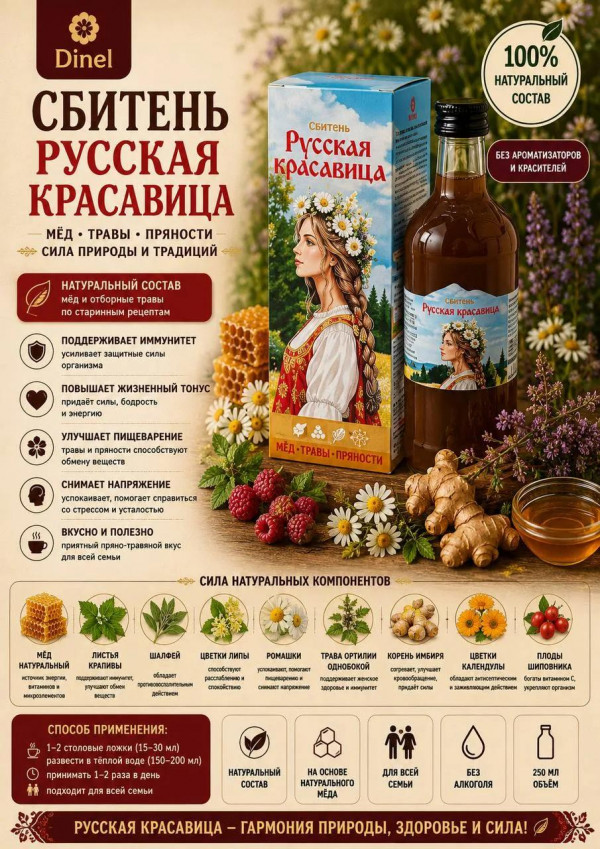 №2 Сбитень Русская красавица, 250мл в Светлограде