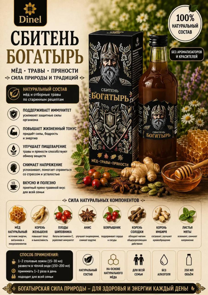  Сбитень Богатырь, 250мл  в Светлограде